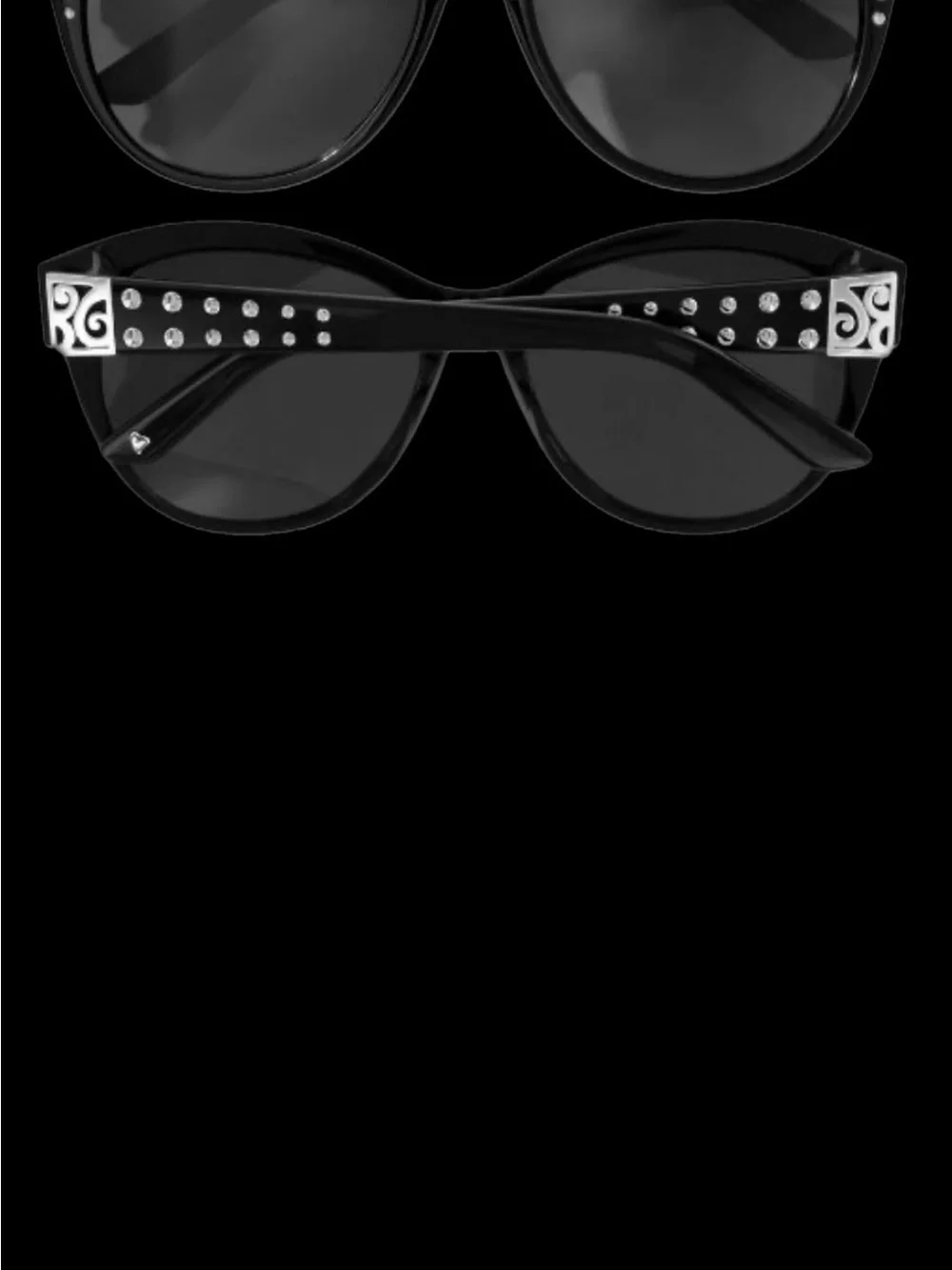 Brighton Pretty Tough Sunglasses.  Silver Plated Studs.  Black Frames.